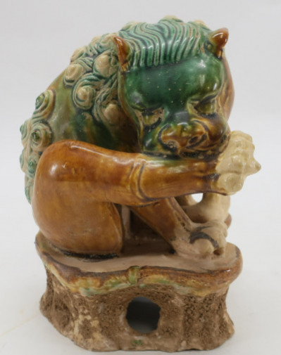 Title Sancai Glazed Pottery Figure of a Lion / Artist