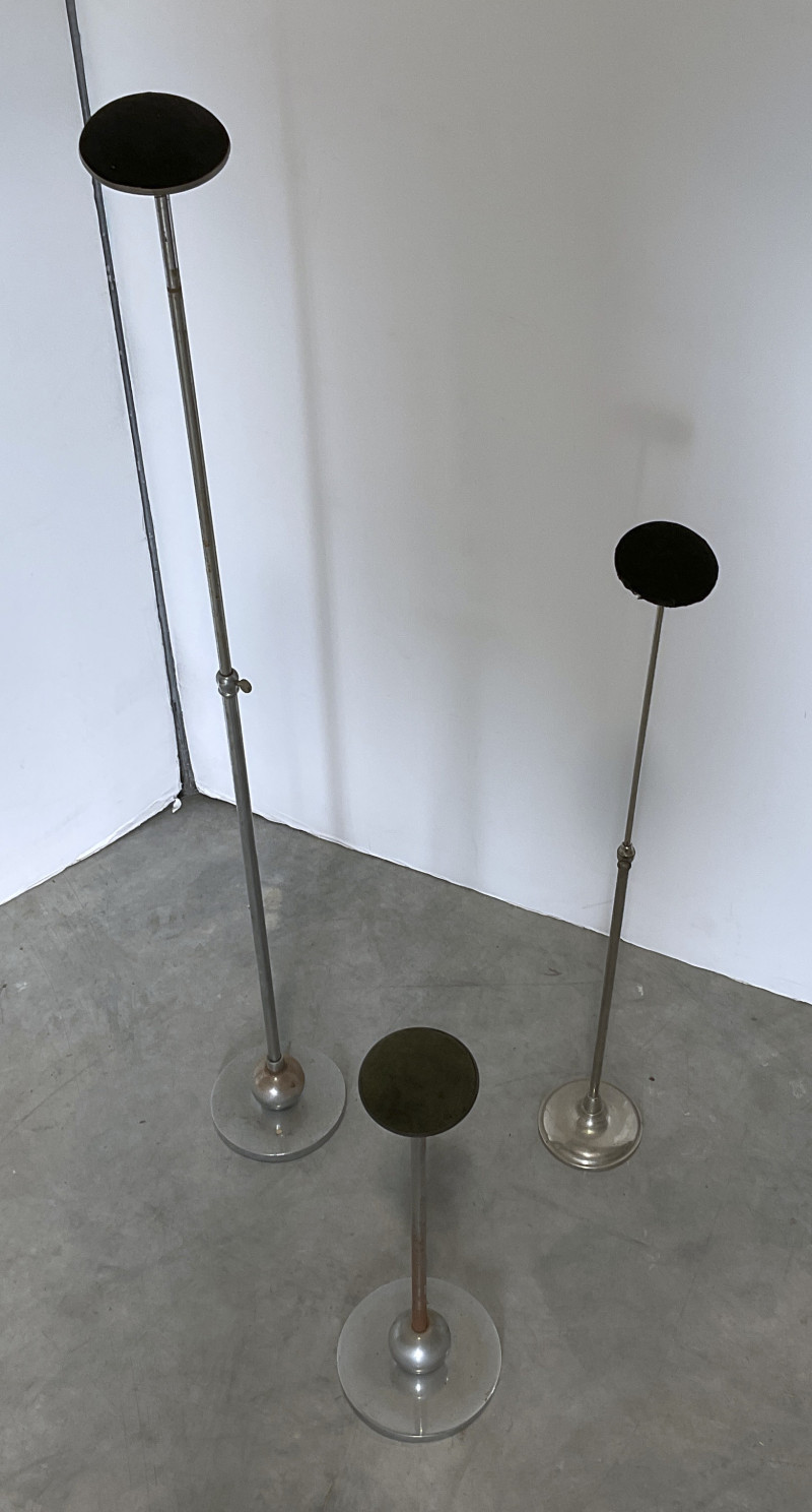 Image 2 of lot 3 Adjustable Height Hat Stands