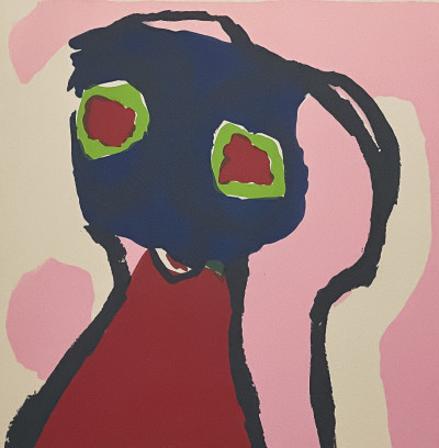 Title Karel Appel - Untitled (Figure in Red) / Artist