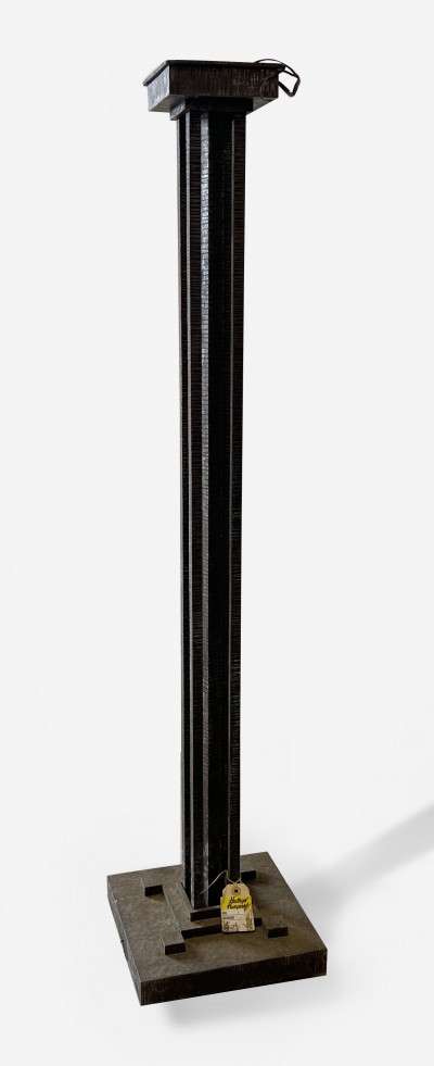 Image for Lot Wrought Iron Floor Lamp in the style of Edgar Brandt