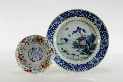 Image for Lot Chinese Porcelain Platter & Plate