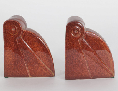 Image for Lot Cowan Pottery - Pair Pelican Bookends, Jacobson