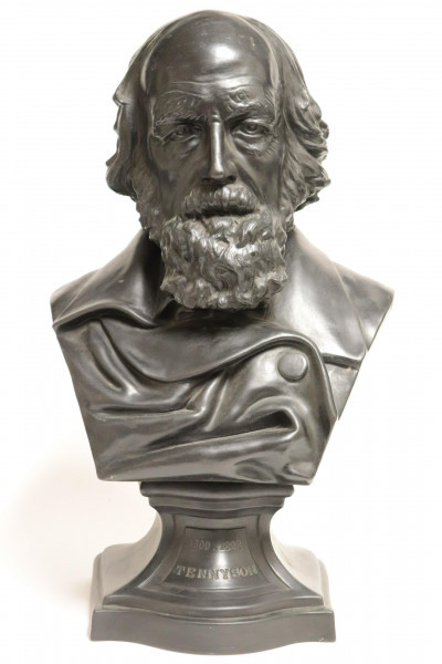 Image for Lot Wedgwood Black Basalt Bust of Lord Tennyson