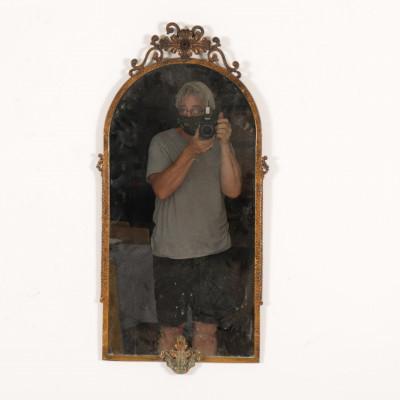 Image for Lot Gilt Bronze Mirror in the Manner of Oscar Boch