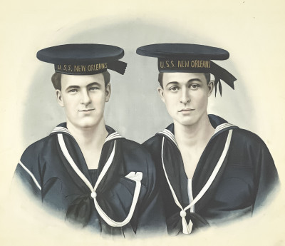 Wartime Memorabilia, Sailor Portrait on Silk