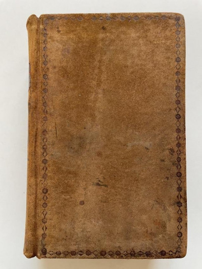 Image 2 of lot 1813 American Dictionary bound in suede
