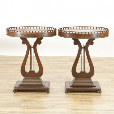 Image for Lot Pair Regency Style Mahogany Style Tables