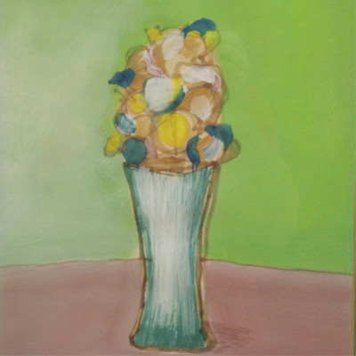 Giuseppe Napoli Still Life Vase With Flowers