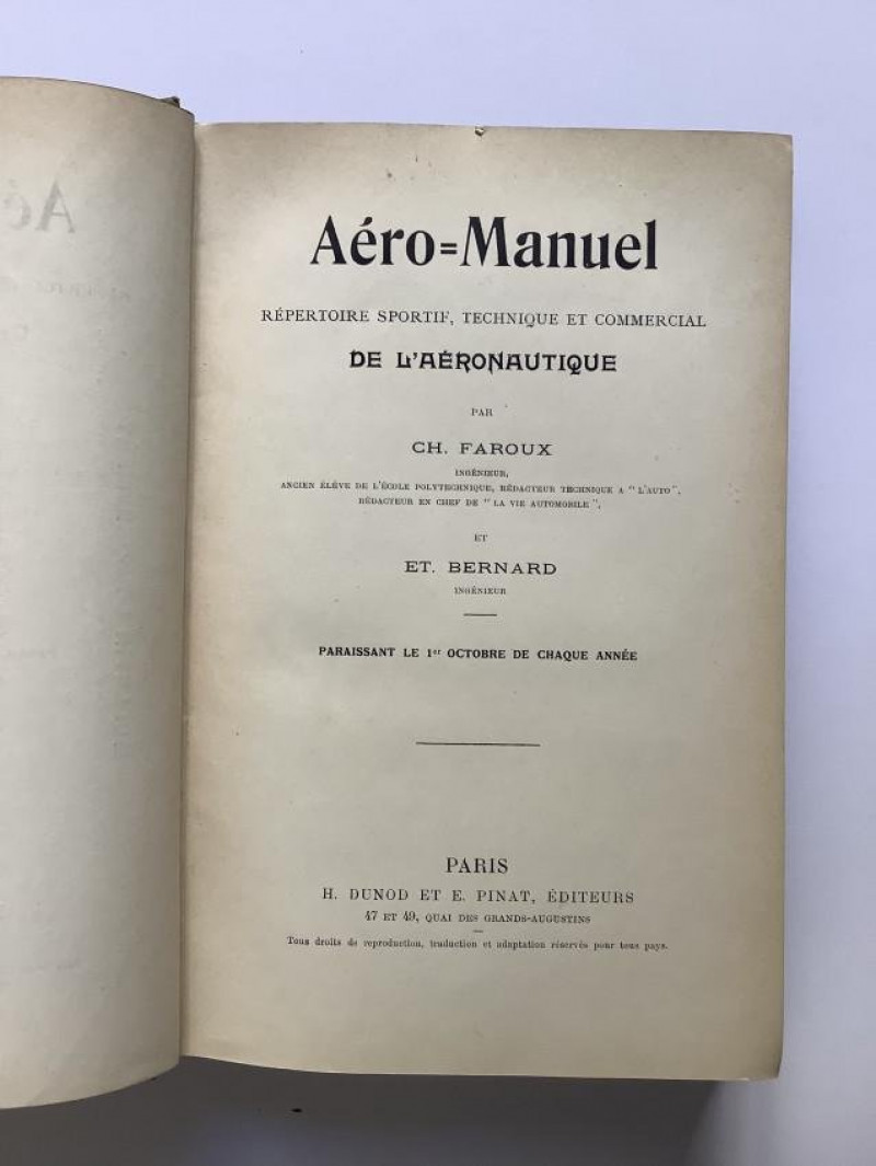 Image 7 of lot 1911 Aviation Manual important with provenance