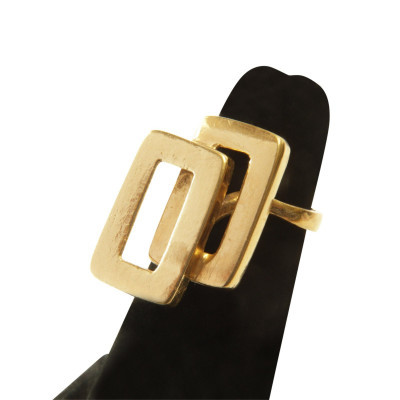 Image for Lot 14k Yellow Gold Art Deco Ring