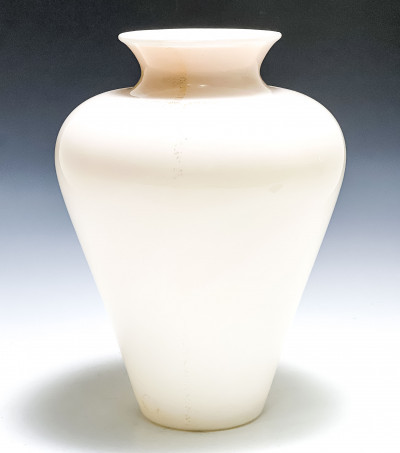Title Italian Murano Incamiciato Glass Vase with Gold Leaf / Artist