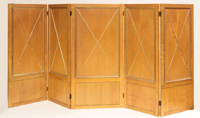 Image for Lot Mid Century French Parcel-Gilt Room Divider