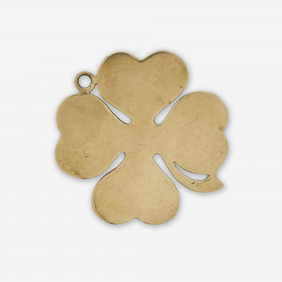 Image 2 of lot 14K Yellow Gold Four Leaf Clover Charm/Pendant