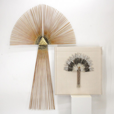 Image for Lot John Cady Metal Wall Sculpture; Feather Fan