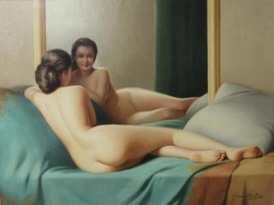 Title Robert Duflos - Nude Facing Mirror / Artist