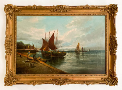 Artist Unknown - Untitled (Ships at Harbor)