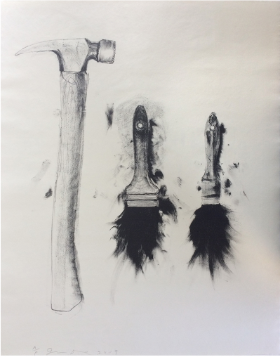 Jim Dine  Hammer and Two Brushes