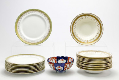 Image for Lot Royal Doulton Porcelain Dish Sets and Japanese Imari Bowl