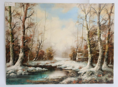 Image for Lot Winter Landscape with Stream, Eberhard Althoff