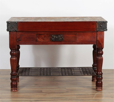 Title Anglo Indian Rosewood and Iron Butcher Table / Artist
