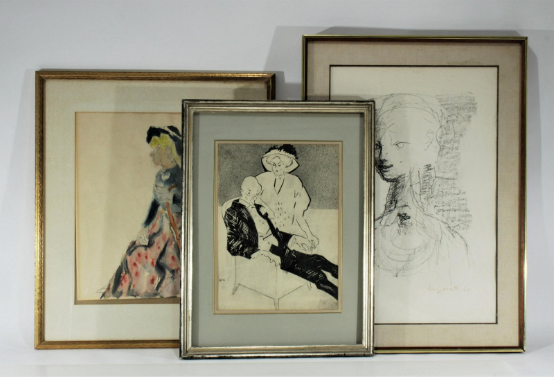 Image 1 of lot 3 Drawings 20th C.- Saporetti, Kahn, others