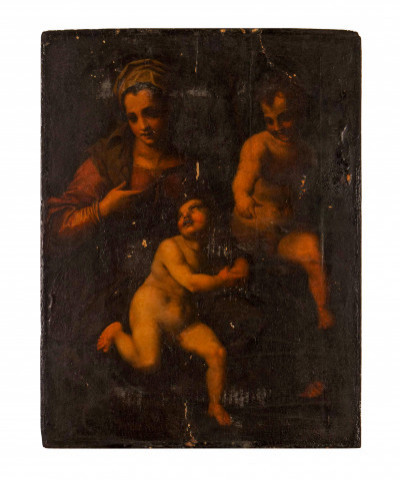 Image 1 of lot Circle of Andrea Del Sarto - The Madonna, Jesus and Saint John