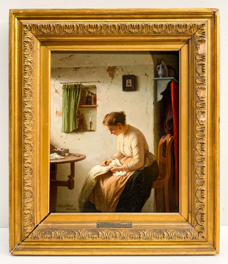 Johann Georg Meyer von Bremen - Untitled (Woman Sewing)