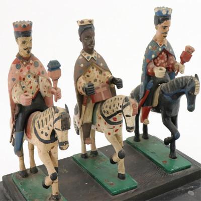 Image for Lot The Three Wise Men on Horseback, Wood
