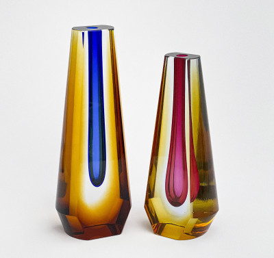 Pavel Hlava  - Sommerso Vases, Set of 2