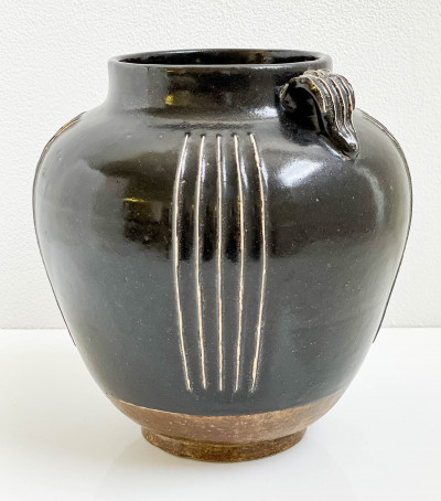Chinese Henan Black Glazed Ceramic Vessel
