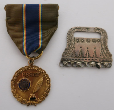 Image 2 of lot 2 Medals, 10k Gold & Silver