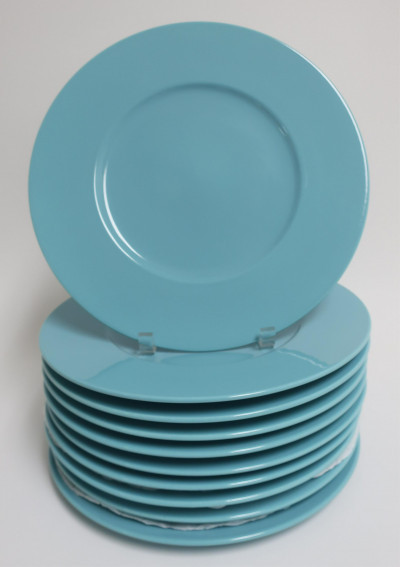 Image for Lot 10 Turquoise Service Plates by Mikasa