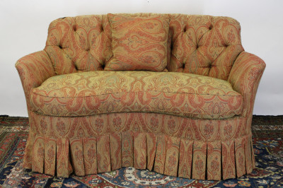 Image for Lot Upholstered Boudoir Loveseat By Hickory Chair