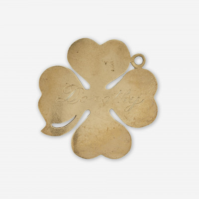 Image for Lot 14K Yellow Gold Four Leaf Clover Charm/Pendant