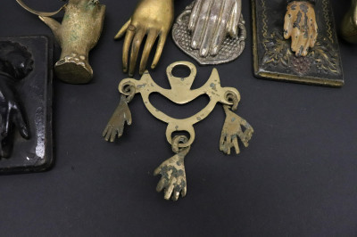 Image 5 of lot 2 Brass and Other Metal Hands