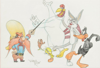 Image for Lot VIRGIL ROSS - BUGS BUNNY & FRIENDS - DRAWING