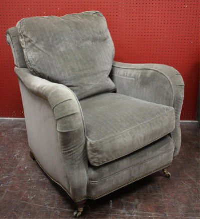 Image for Lot Hickory Chair "Lowell" Upholstered Lounge Chair