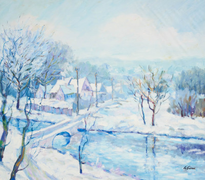 Unknown Artist - Snowy Village