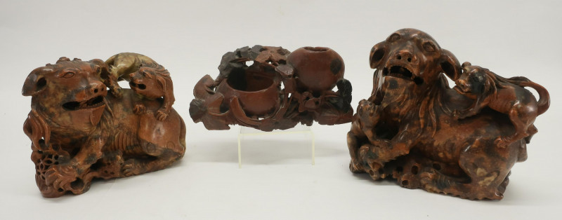 Image 2 of lot 3 Chinese Soapstone Carvings