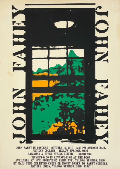 Image for Lot Unknown Artist - John Fahey Concert Poster