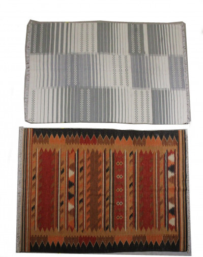 Image for Lot 2 Kilim Wool Area Rugs