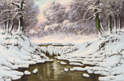 Image for Lot Josef Dande - Snow Stream Reflections