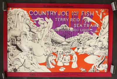 Image 1 of lot [ROCK & ROLL]. 2 Posters: Country Joe & the Fish + 1