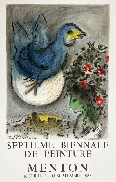 after Marc Chagall - Septieme Biennale de Peinture / Menton