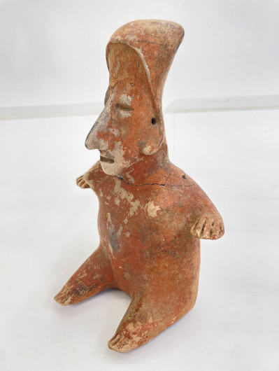 Image 5 of lot 3 Pre-Colombian figures with 2 Mexican vessels