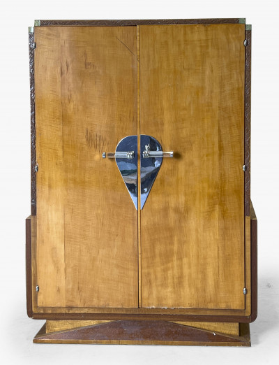 Image for Lot Art Deco Cabinet in the style of Jules Leleu