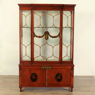 Image for Lot George III Style Painted Victorian Cabinet