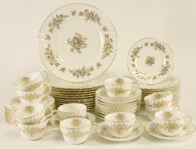 Image for Lot Minton&apos;s Dinner Service for 12  Marlow Gold