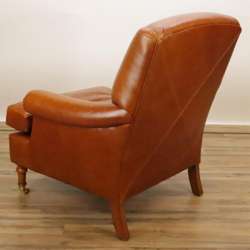 Brunschwig Fils Leather Upholstered Club Chair