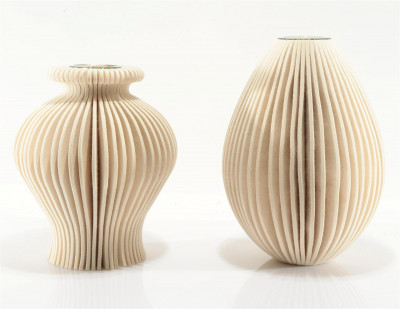 Image for Lot 2 Joshua Stone Cut Felt Vases